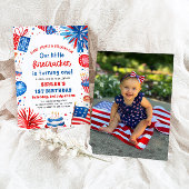 Little Firecracker 4. Juli 1. Geburtstag Party Einladung