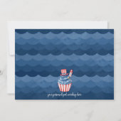 Little Firecracker 4. Juli 1. Geburtstag Party Einladung (Rückseite)