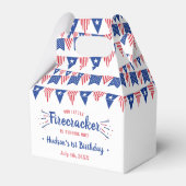 Little Firecracker 4. Juli 1. Geburtstag Party Geschenkschachtel (Rückseite)