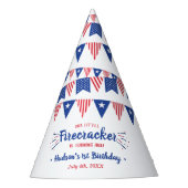 Little Firecracker 4. Juli 1. Geburtstag Partyhütchen (Vorderseite)