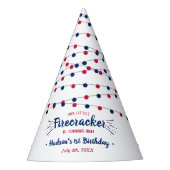 Little Firecracker 4. Juli 1. Geburtstag Partyhütchen (Vorderseite)