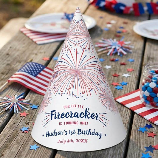 Little Firecracker 4. Juli 1. Geburtstag Partyhütchen