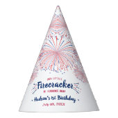 Little Firecracker 4. Juli 1. Geburtstag Partyhütchen (Vorderseite)