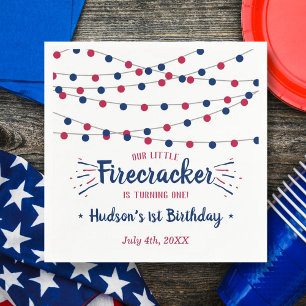 Little Firecracker 4. Juli 1. Geburtstag Serviette