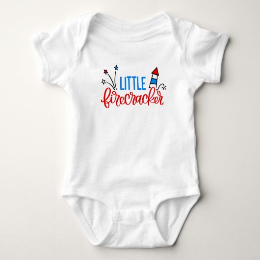 Little Firecracker 4. Juli Bodysuit-Shirt Baby Strampler (Vorderseite)