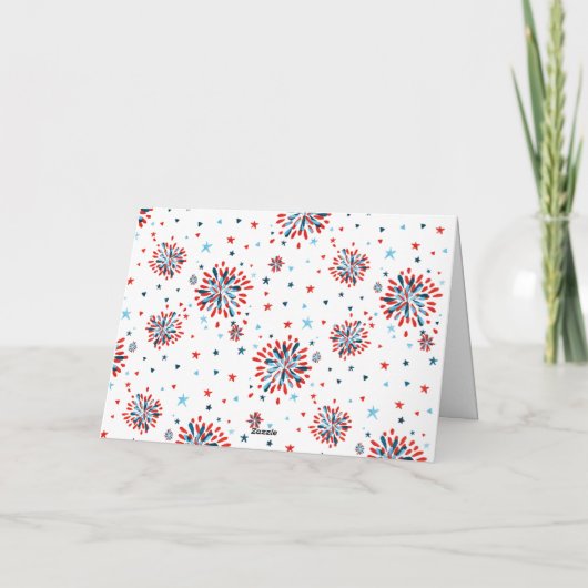 Little Firecracker 4. Juli Dankeschön Karte (Rückseite)