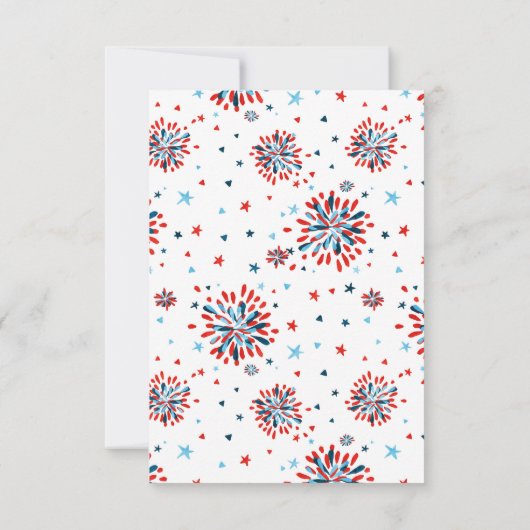 Little Firecracker 4. Juli Dankeschön Karte (Rückseite)