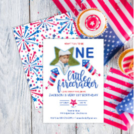 Little Firecracker 4. Juli Erster Geburtstag Einladung