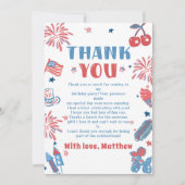 Little Firecracker 4. Juli Geburtstag Dankeskarte (Vorderseite)