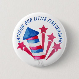 Little Firecracker 4. Juli Geburtstagspartei Button