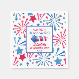 Little Firecracker 4. Juli Geburtstagspartei Serviette