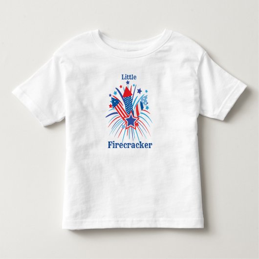 Little Firecracker 4. Juli Kleinkind T-shirt (Vorderseite)