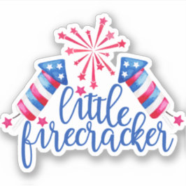 Little Firecracker 4. Juli Red White & Blue Aufkleber