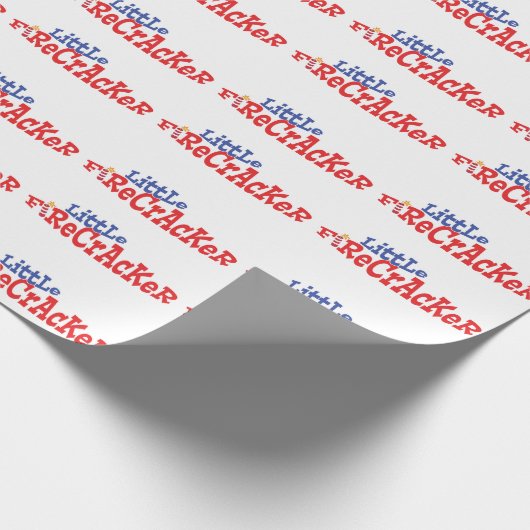 Little Firecracker Amerikanische Unabhängigkeitsta Geschenkpapier (Ecke)