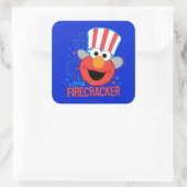 Little Firecracker Elmo Quadratischer Aufkleber (Tasche)
