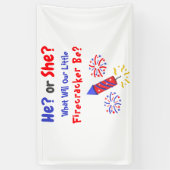 Little Firecracker Gender Reveal Banner (Vertikal)