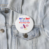 Little Firecracker Gender Reveal Button (Beispiel)