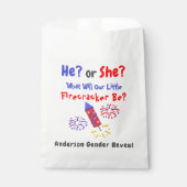 Little Firecracker Gender Reveal Geschenktütchen (Vorderseite)