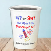 Little Firecracker Gender Reveal Pappbecher