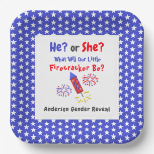 Little Firecracker Gender Reveal Pappteller