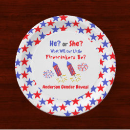 Little Firecracker Gender Reveal Pappteller