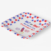 Little Firecracker Gender Reveal Pappteller (Gewinkelt)