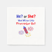 Little Firecracker Gender Reveal Serviette (Vorderseite)