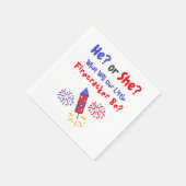 Little Firecracker Gender Reveal Serviette (Ecke)