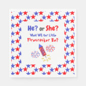 Little Firecracker Gender Reveal Serviette (Vorderseite)