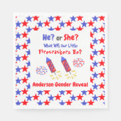 Little Firecracker Gender Reveal Serviette (Vorderseite)