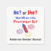 Little Firecracker Gender Reveal Serviette (Vorderseite)
