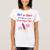 Little Firecracker Gender Reveal T-Shirt (Vorderseite)