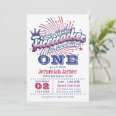 Little Firecracker ist 1 Amerikanische Unabhängigk Einladung (Stehend Vorderseite)