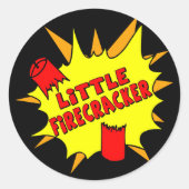 Little Firecracker Runder Aufkleber (Vorderseite)