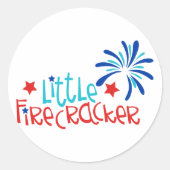 Little Firecracker Runder Aufkleber (Vorderseite)
