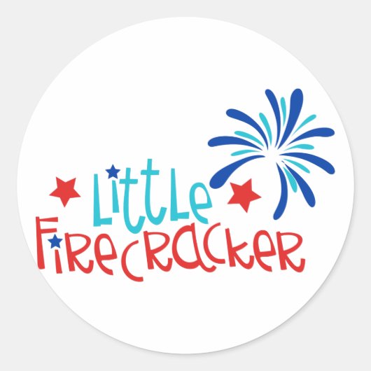 Little Firecracker Runder Aufkleber (Vorderseite)
