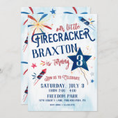 Little Firecracker zum Geburtstag Einladung (Vorne/Hinten)
