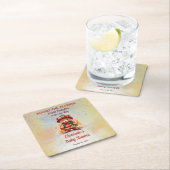 Little Firefighter Teddy Bear Baby Shower  Rechteckiger Pappuntersetzer (Vor Ort)