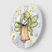 Little Firefly Fairy Girls Clock Große Wanduhr (Winkel)