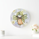 Little Firefly Fairy Girls Clock Große Wanduhr (Zuhause)
