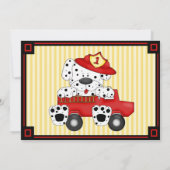 Little Fireman First Geburtstag Einladung (Rückseite)