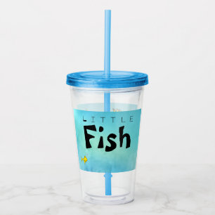 Little Fish Big Fish Funny Acryltrinkbecher