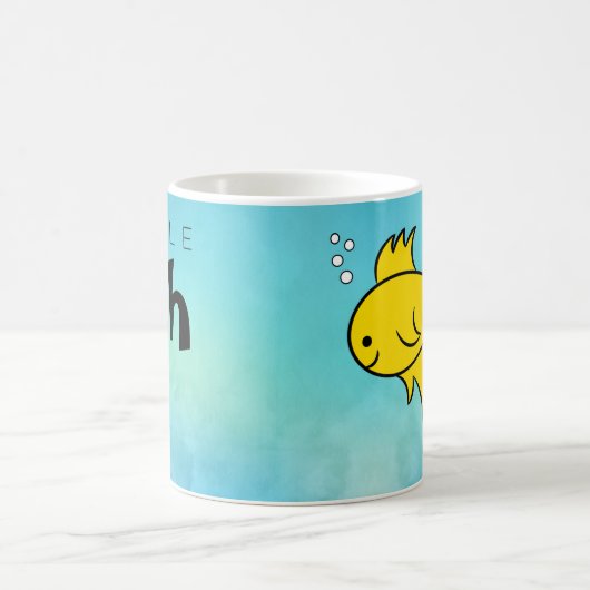 Little Fish Big Fish Funny Kaffeetasse (Mittel)