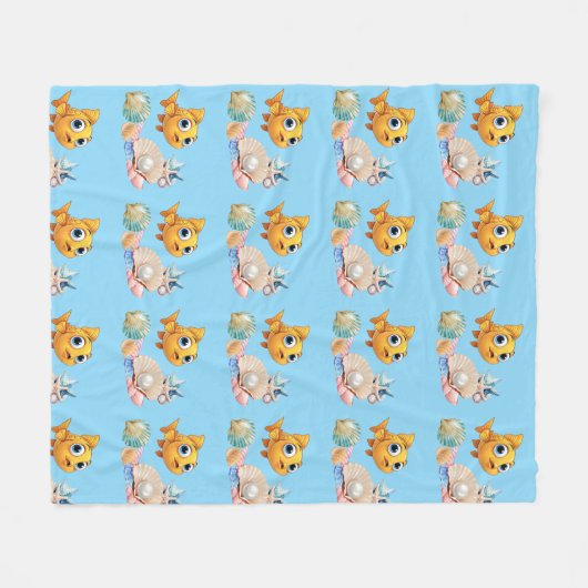 Little Fish Fleece Blanket (Vorderseite (Horizontal))