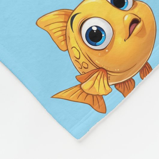  Little Fish Fleece Blanket (Ecke)