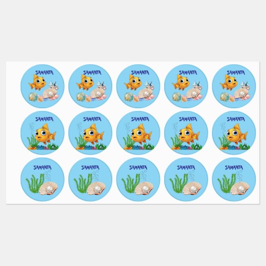 Little Fish Waterproof Labels Etiketten (Blatt)