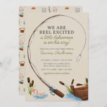 Little Fisherman Adventure Watercolor Baby Shower