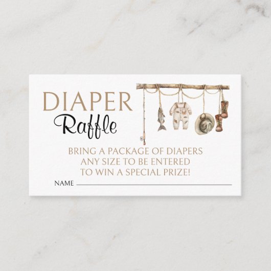 Little Fisherman Baby Duwer Diaper Raffle Begleitkarte (Vorderseite)