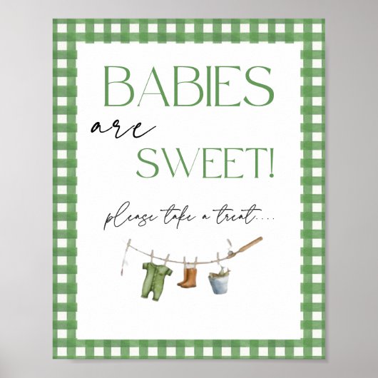 Little Fisherman Baby Shower Babies are Sweet Poster (Vorne)