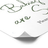 Little Fisherman Baby Shower Babys sind süß Poster (Ecke)